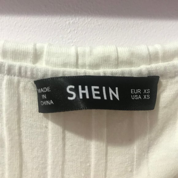 White Pleated Off the Shoulder Shirt - Picture 3 of 3